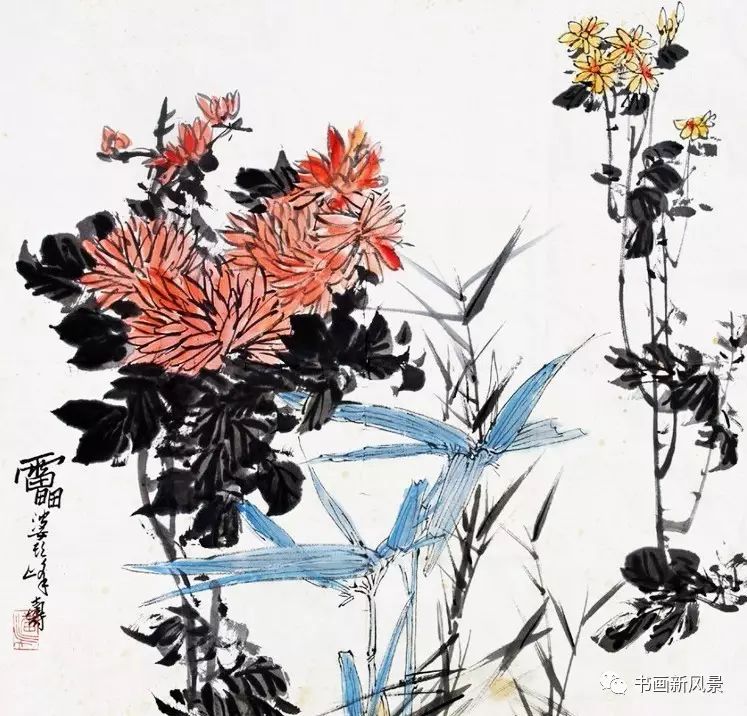 潘天寿画菊,潘天寿画100幅