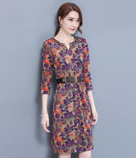 宽松连衣裙中长款女装减龄,每日搭配之道雪纺中长款连衣裙