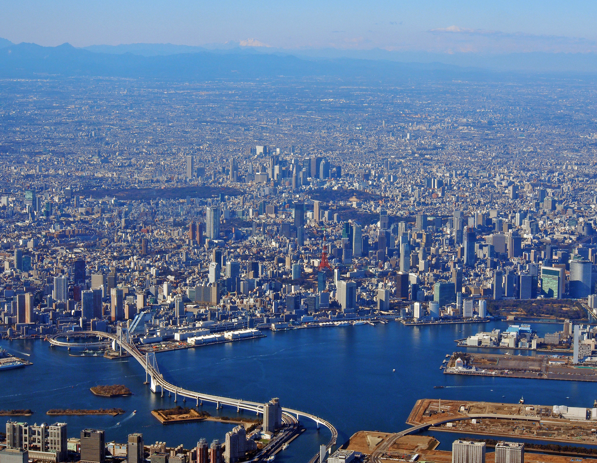 航拍日本东京亚洲第一大城市,航拍东京城市全景