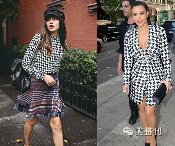 千鸟格永不落伍的复古元素,经典千鸟格超显品味气质