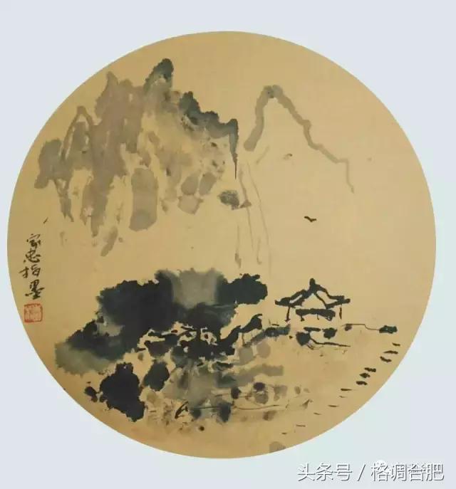 痴迷画画,除了教书就是水墨画