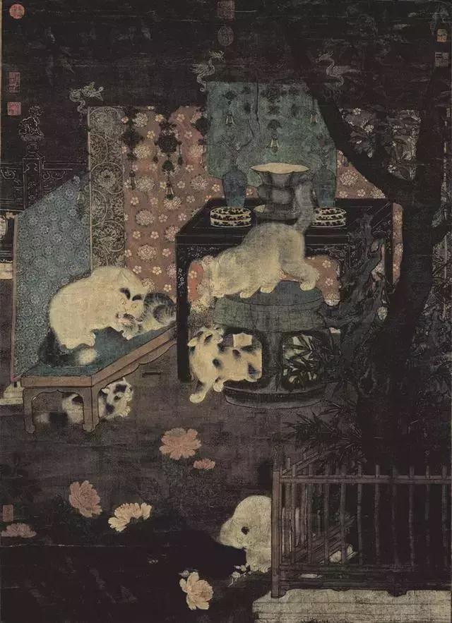 唐伯虎画猫名家作品,中国古代名家画的猫