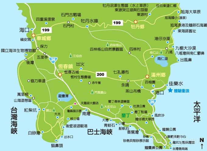 从垦丁到花莲东海岸线游览包车,高雄垦丁包车一日游路线