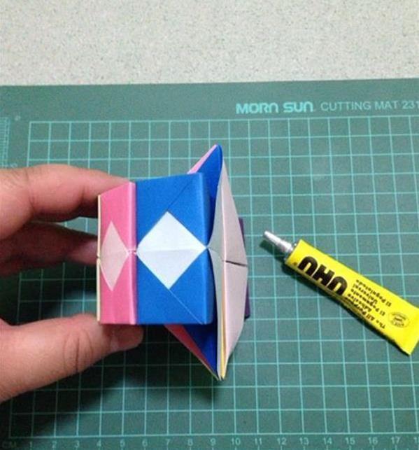 中秋手工灯笼折纸教程简单,折纸菠萝灯笼图解