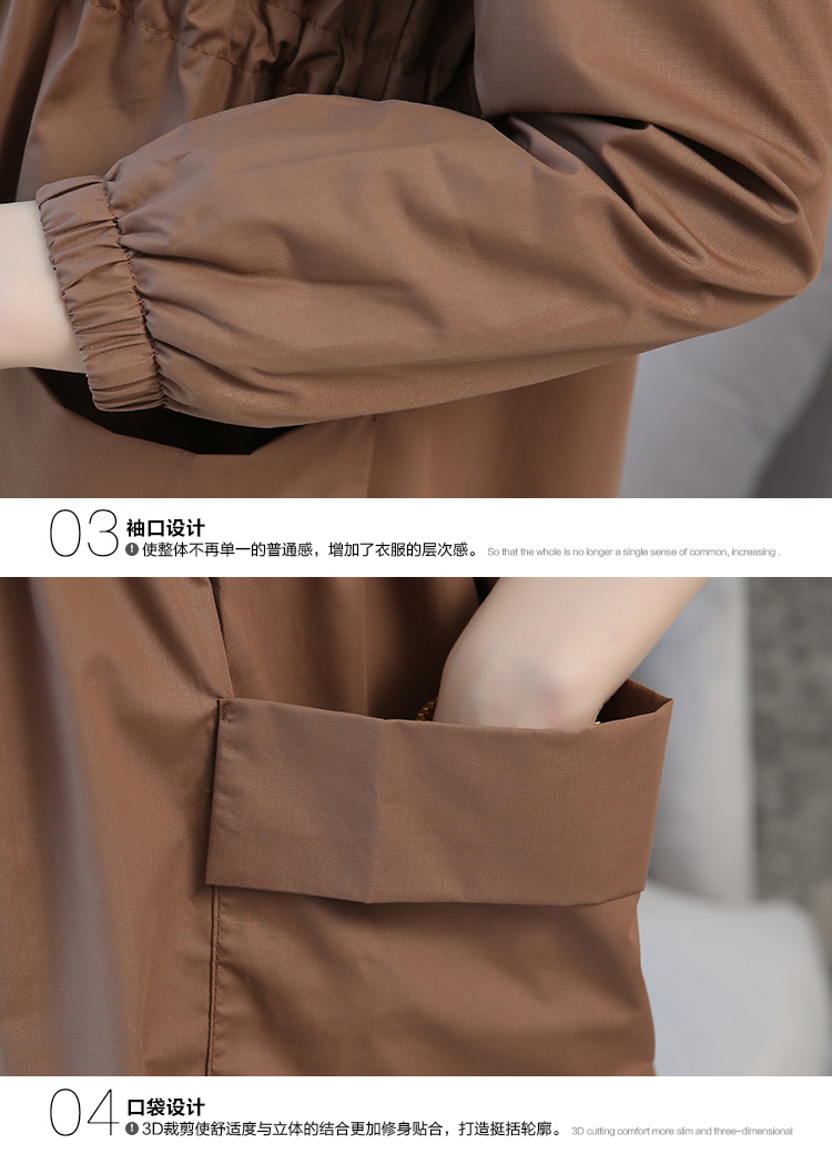 韩版中长款修身春秋风衣女外套,女款风衣外套中长款春秋