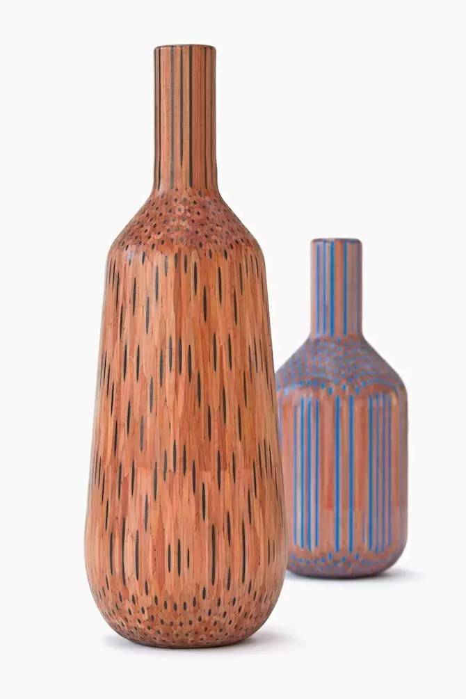 400支铅笔花瓶,用铅笔做成花瓶