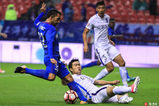 中超申花0-1负亚泰,2017中超第27轮申花泰达