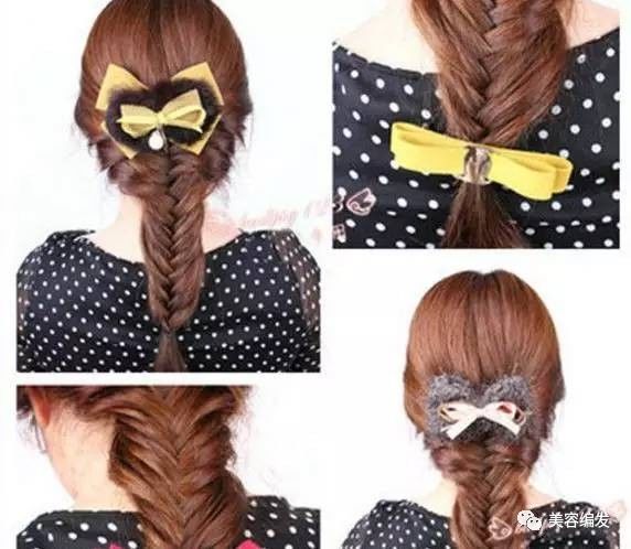 鱼骨辫编发步骤图解教程,鱼骨辫向内编的编发教程