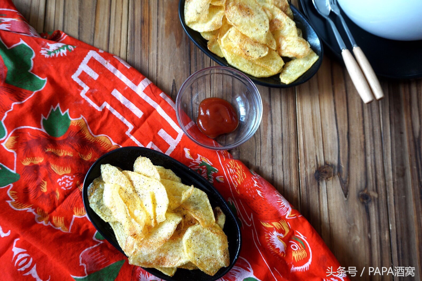 烤箱薯片家庭自制做法,今日美食自制薯片嘎嘣脆