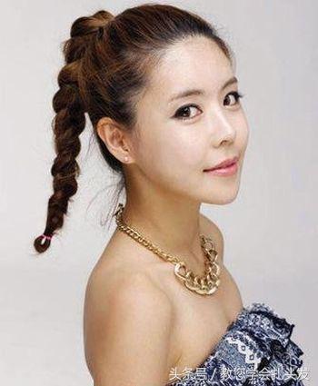 女孩必学的一款编发知性优雅大方,上街编发图片