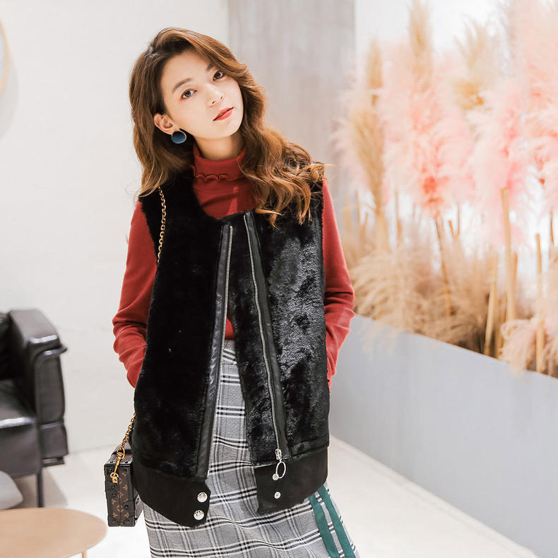 高档时尚潮流马甲皮草,高贵皮草马甲图片大全