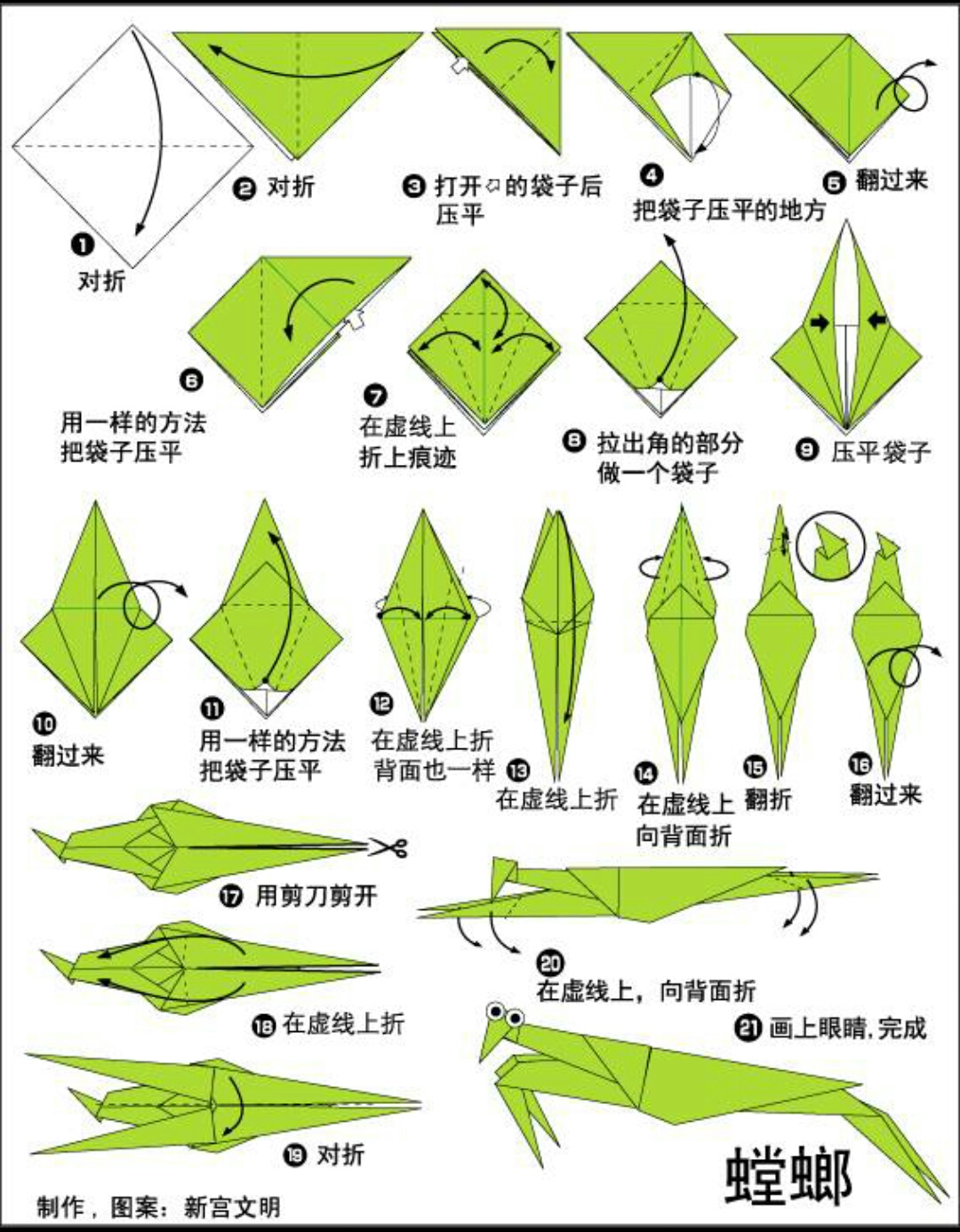 昆虫折纸大全教程,昆虫折纸大全立体教程
