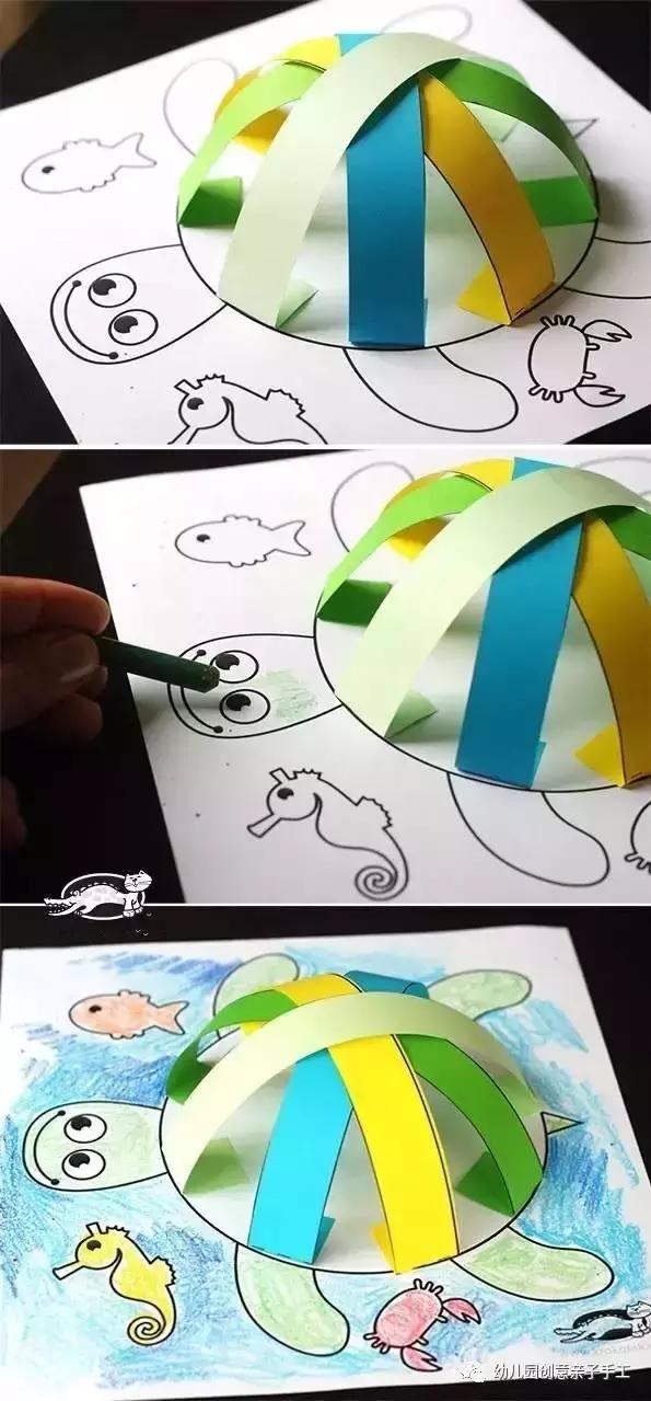 树枝卡纸做的创意手工幼儿园,卡纸手工制作小陀螺