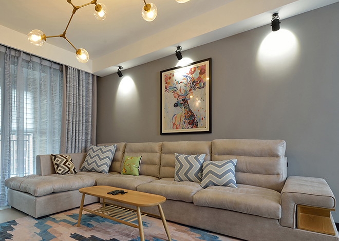 双宋结婚新房如果这样装~上海高桥新城89㎡北欧实景,隐形门亮了