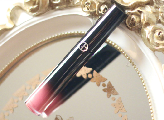 阿玛尼101黑管哑光口红,阿玛尼红管206唇釉深唇试色