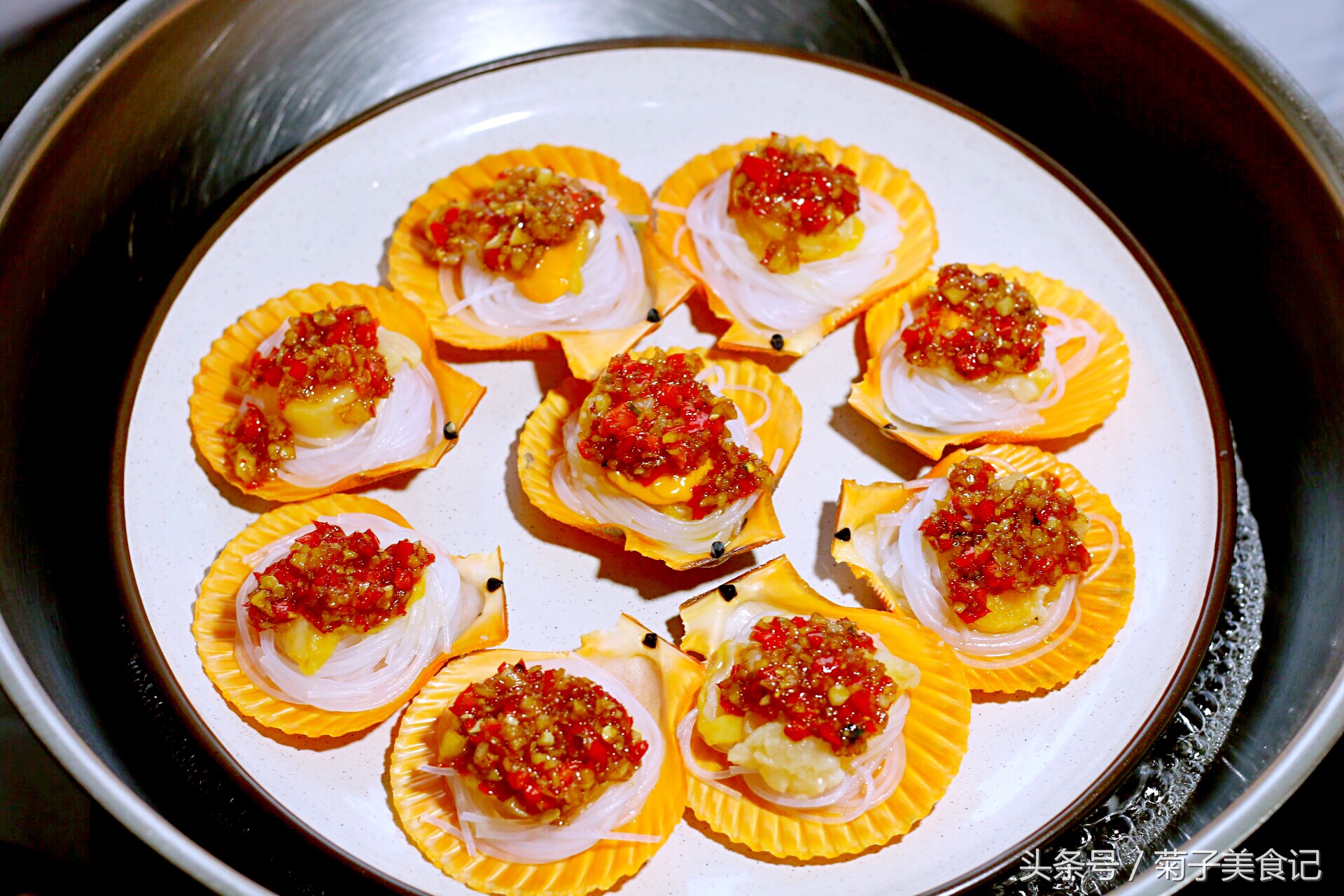 蒜蓉粉丝蒸扇贝的做法步骤窍门,粉丝蒜蓉扇贝鲍鱼蒸几分钟