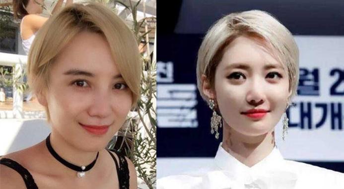 允儿长发剪短发,允儿短发造型