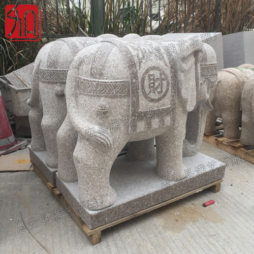 石雕大象生产全过程,中国石雕大象批发市场