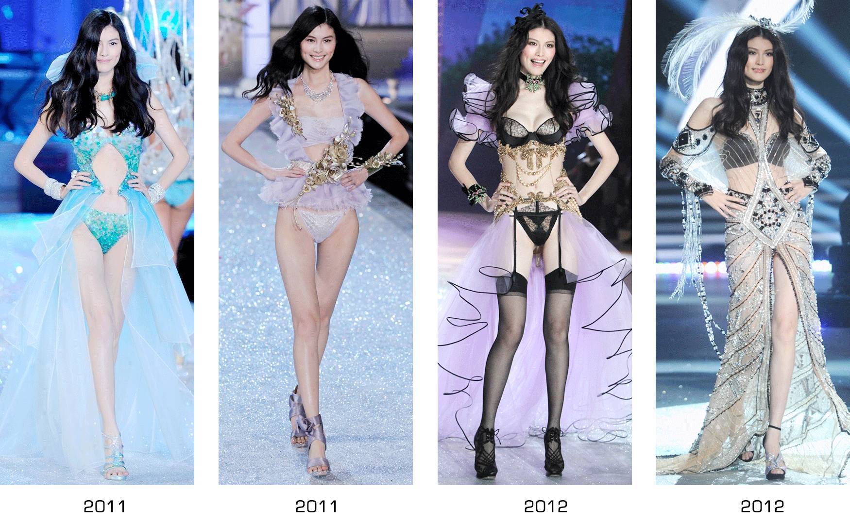 维密刘雯何穗高清图片,维密超模刘雯何穗