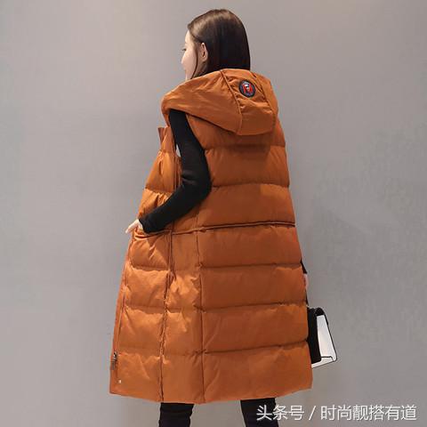 冬天外穿中长款马甲,时髦洋气保暖马甲女