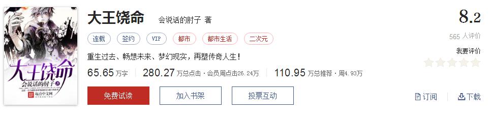 全精品系列网络小说推荐，起点8.3分高评价口碑神作，大神经典