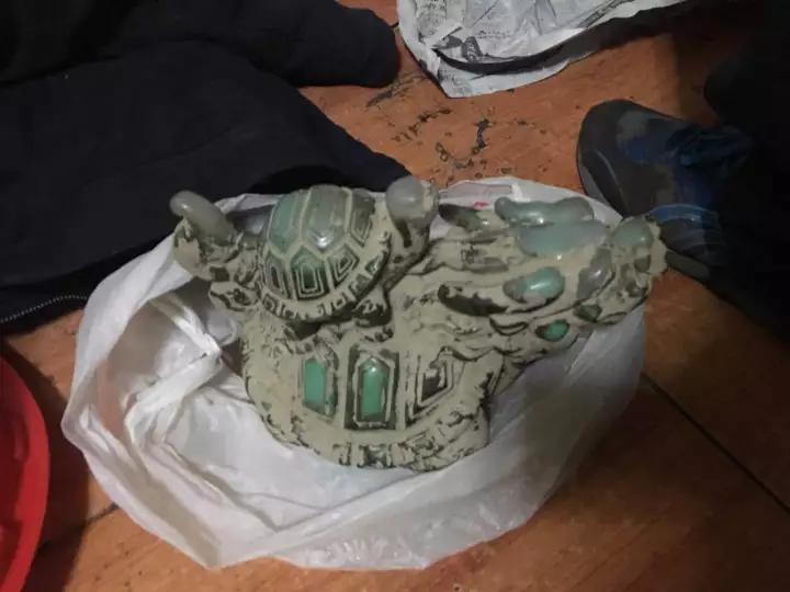 杭州男子1800元买回一只明代*龟玉**洗洗擦擦有一股浓浓塑料味