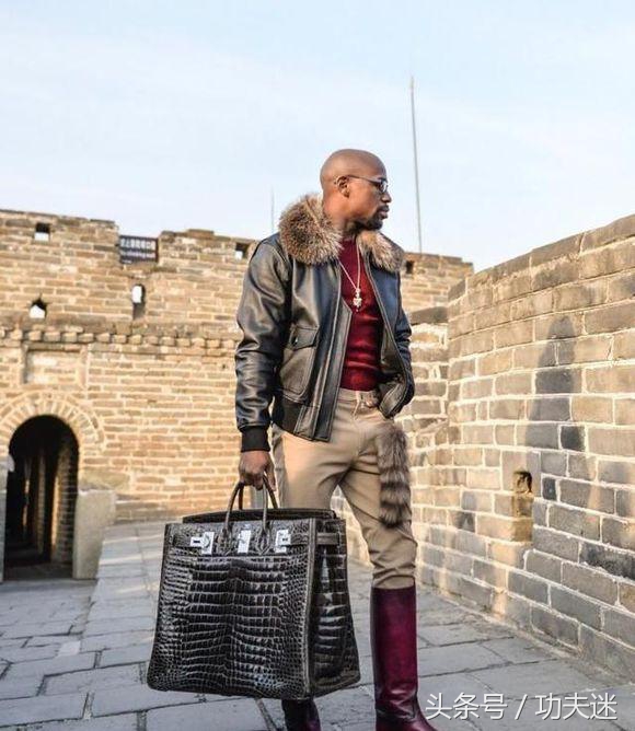 梅威瑟爱马仕包包,梅威瑟登长城图片