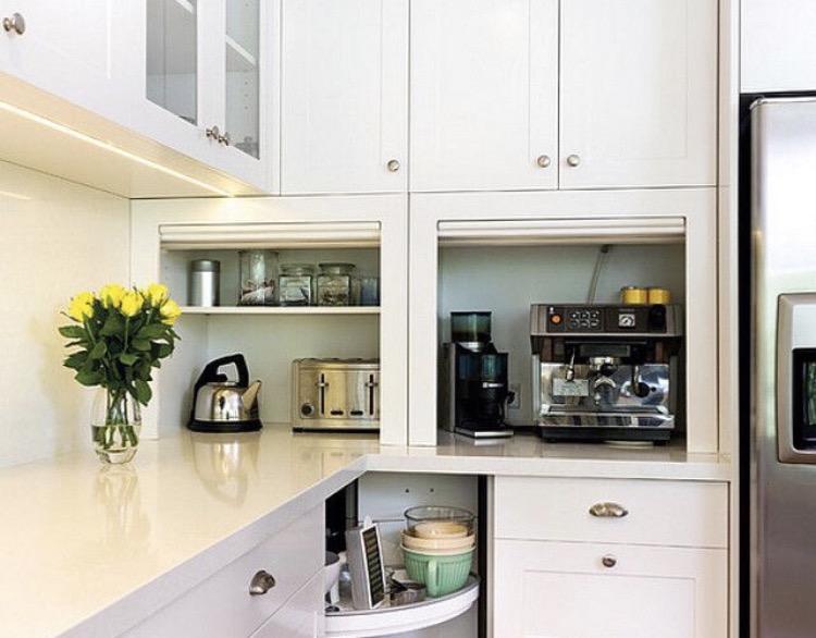 厨房小家电怎么摆放,厨房收纳小家电橱柜