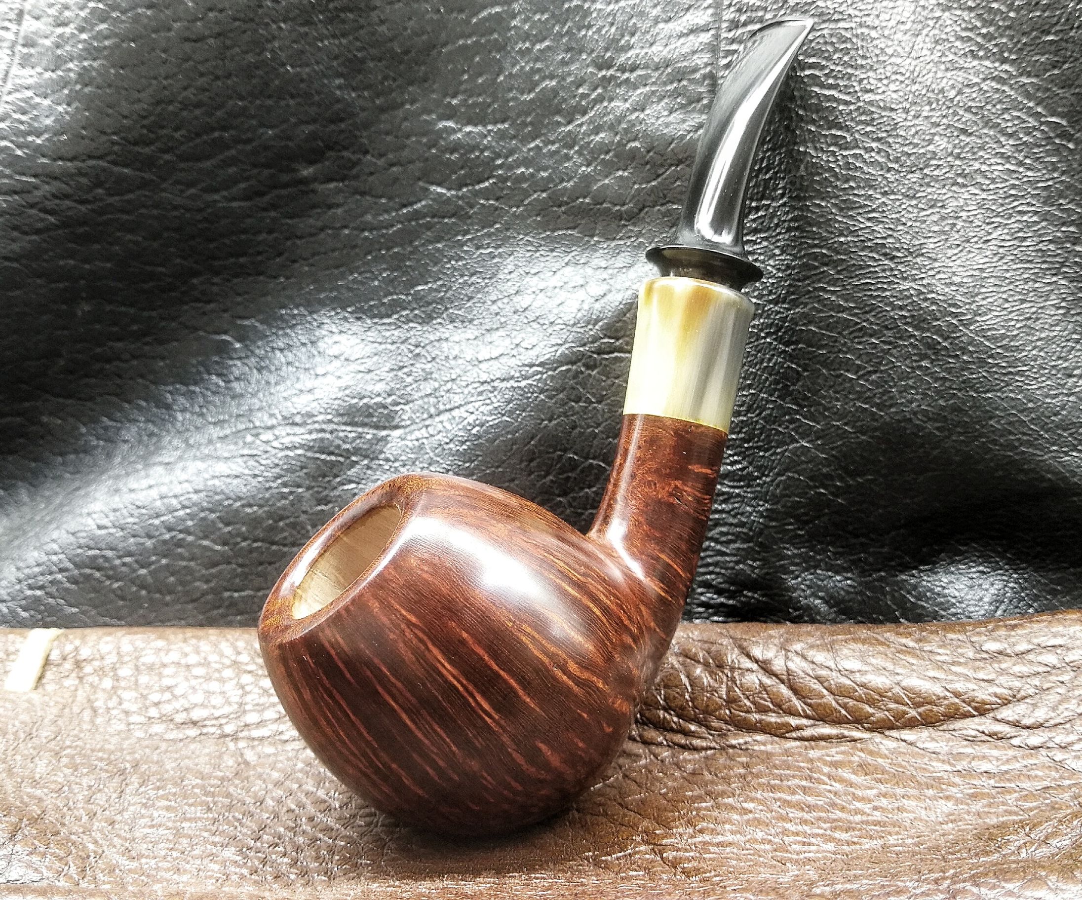 石楠木手工制作烟斗,高档石楠木牛角烟斗