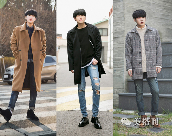 潮男外套冬高级感大衣,潮男高级感双面羊绒大衣