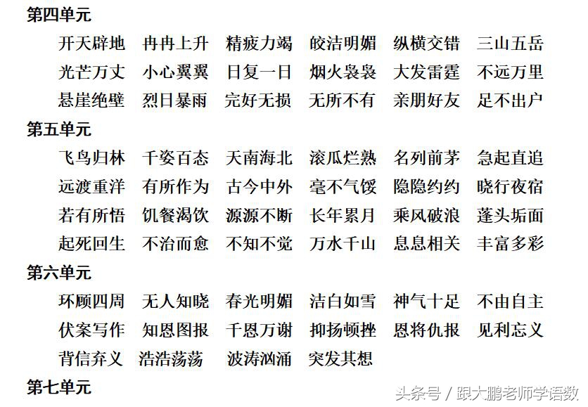 人教版四年级上册语文复习资料袋,人教社四年级语文上册的复习资料