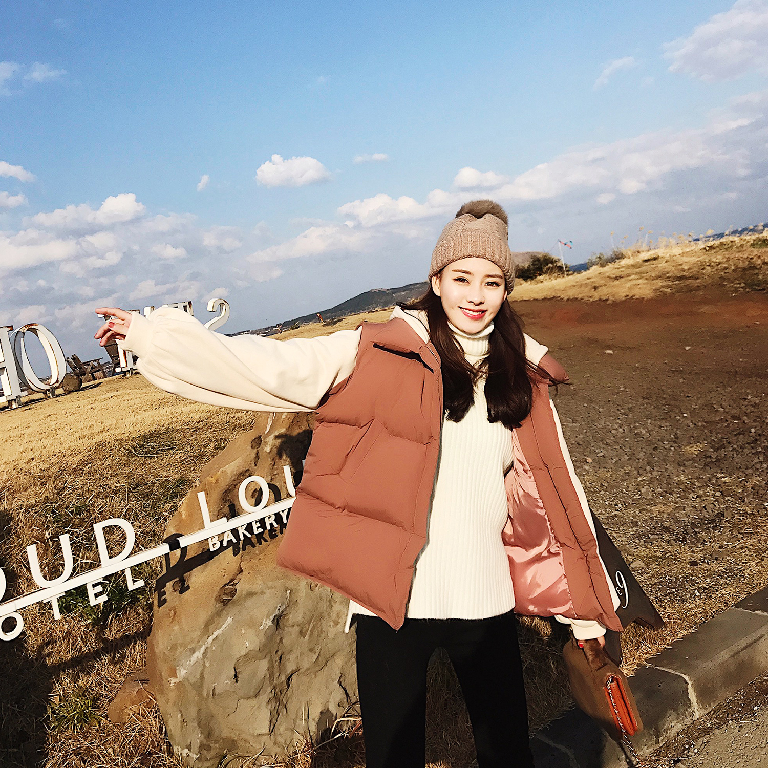 宽松潮流韩版气质棉服外套,韩系冬季轻薄连帽外套棉服显瘦