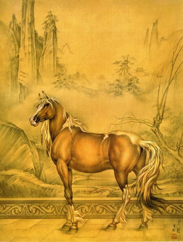 乾隆八骏工笔图,名家写意八骏图大全