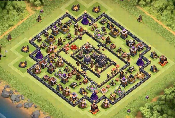 冲杯阵型和部落战阵型的不同,部落冲突夜世界9本3000杯阵型