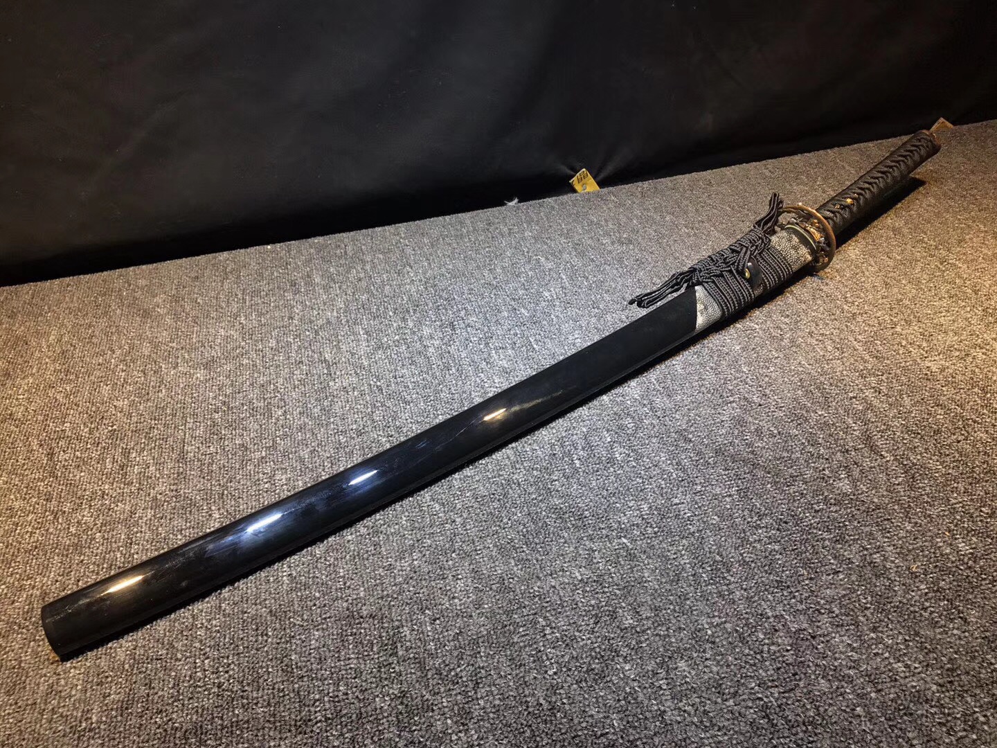 花纹钢武士刀100厘米,手工高性能花纹钢武士刀