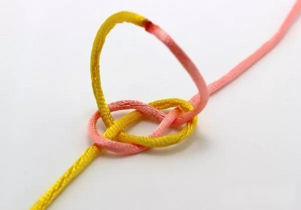 编绳双线纽扣结,编绳基础双线纽扣