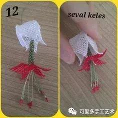 只是用针穿上了线不断绕圈打结，做出来的仿真花竟然比钩的还好看