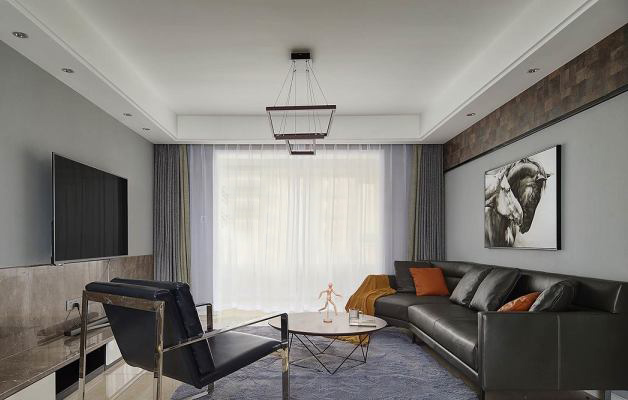 现代简约这样装才高端!绍兴金色丽都103㎡,三室两厅造价8万7