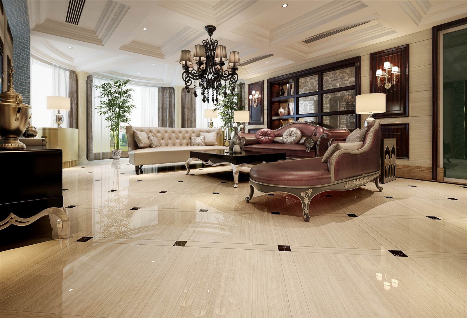 仿古大理石瓷砖拼贴效果图,瓷砖拼贴技巧有哪些