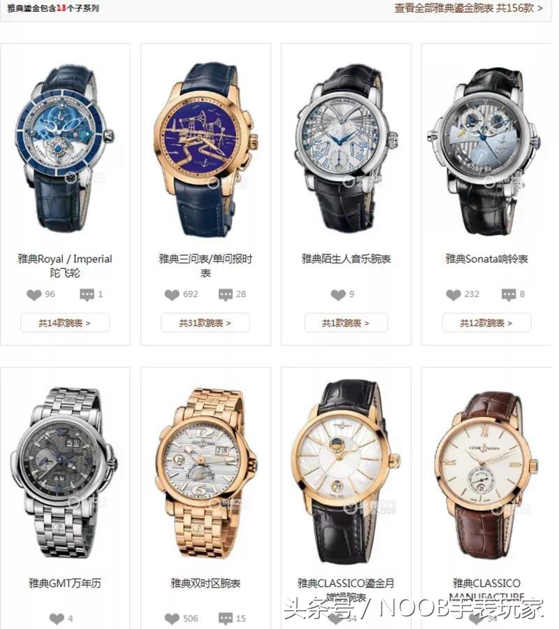 雅典独特表款系列,雅典表老款价格