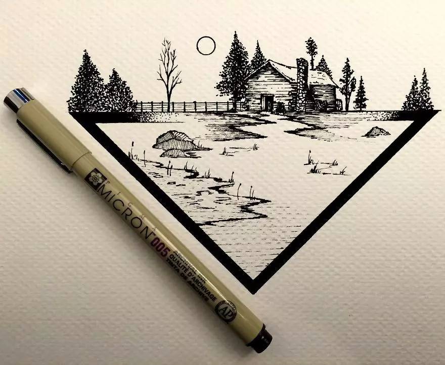 一支樱花针管笔就可以画出一幅惊世作品，厉害了我的哥