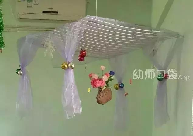 幼儿园废旧纸箱走廊环创吊饰双面,用废旧物品做关于冬天的手工吊饰