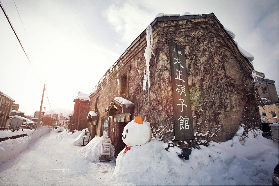 北海道冬日小樽,日本北海道小樽雪夜