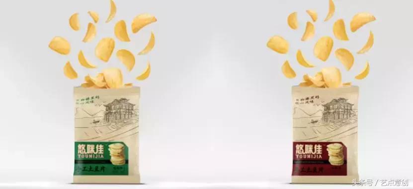 罐装薯片vs包装薯片,薯片高颜值包装