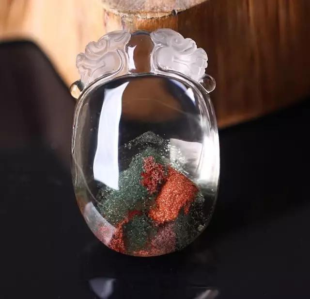 水晶绿幽灵平安牌,绿幽灵水晶补五行