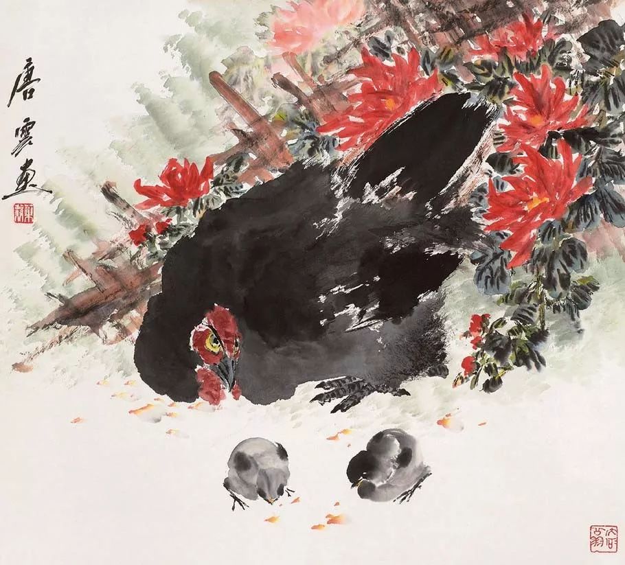 唐云早期花鸟作品欣赏,唐云先生花鸟条幅全集