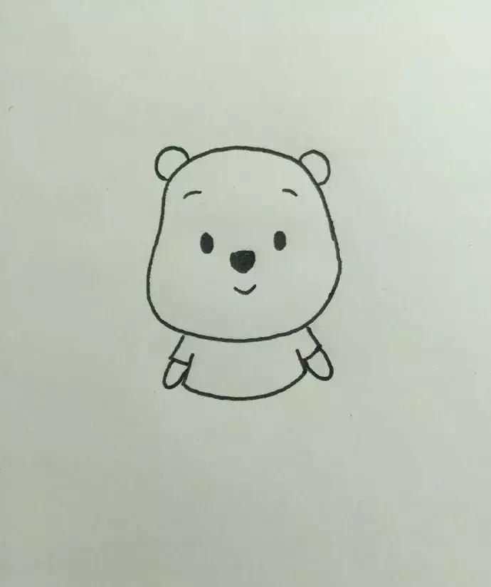 亲子漫画丨小熊维尼简笔画教程，超简单~