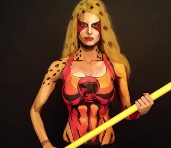 美丽,有趣,吓人逼真人体彩绘让你目瞪口呆