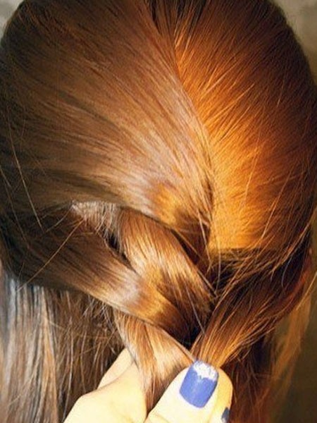 韩式麻花辫盘发教程,麻花辫让盘发更有气质