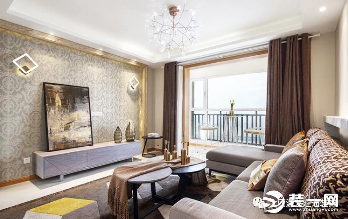 太原太化蓝月湾138平米现代港式风三居室装修案例